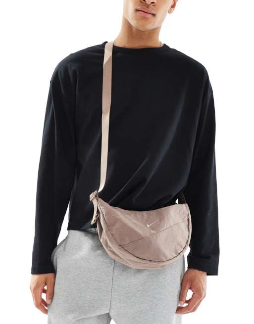 Nike Aura Crescent crossbody bag in brown | ASOS