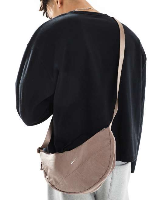 Nike Aura Cresent crossbody bag in brown