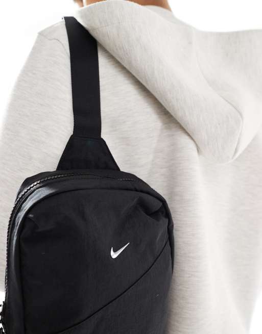 nike air backpack black and yellow sling AIDEN MILITARY adjustable shoulder strap External hoops for easy hang and grab access Multiple zip pockets for secure small item storage 9W x 15H x 5D 9L capacity Body Nike Hayward Backpack 'Black Yellow'