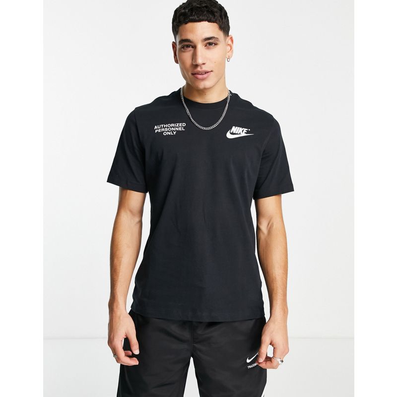 Nike – Authorised Personnel – Bedrucktes T-Shirt in Schwarz