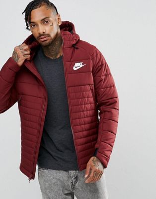 Nike AV15 Padded Jacket With Hood In Red 861782-619 | ASOS
