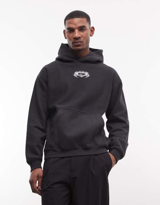 Nike back graphic hoodie in black , 3 of 5