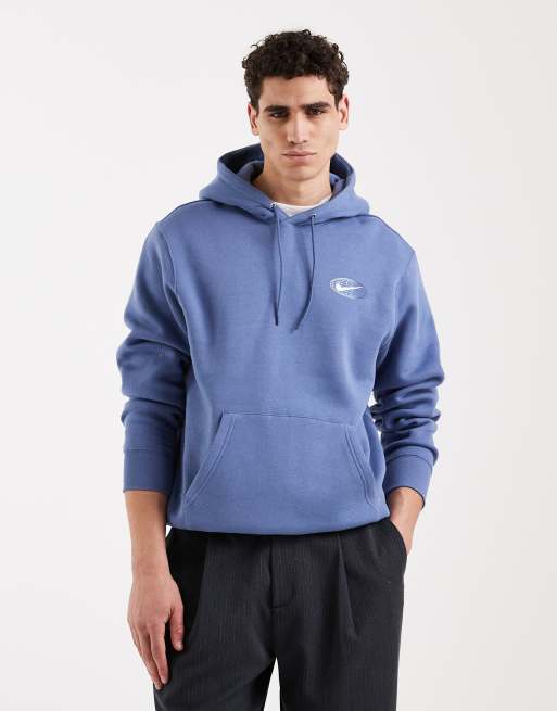 Nike back graphic hoodie in blue, 3 of 5