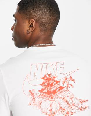 white & red nike shirt