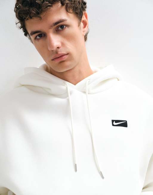 Nike back logo hoodie in cream, 3 of 5