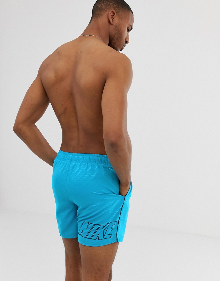 Nike Back Logo Swim Short-Blue