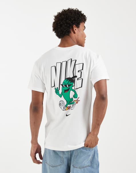 Nike backprint chilli logo oversized t-shirt in white - view 1