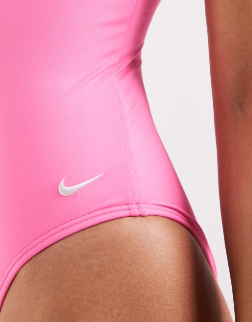Nike – Badeanzug in Rosa mit U-Rückenausschnitt, 4 von 4