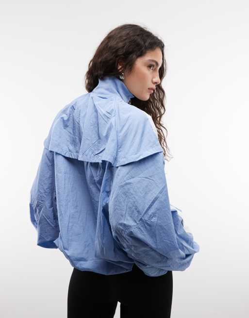 Nike balloon track jacket in blue and white, 3 of 4