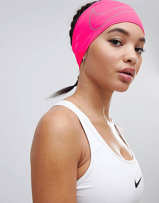 Nike - Bandeau de running en tissu Dri-Fit avec logo virgule