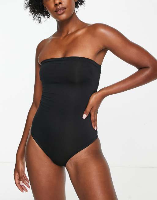 Nike bandeau swimsuit in black
