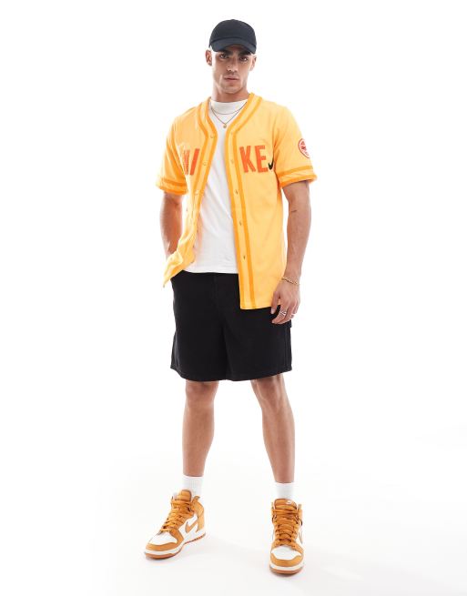 Nike Baseball jersey in orange, 4 of 4