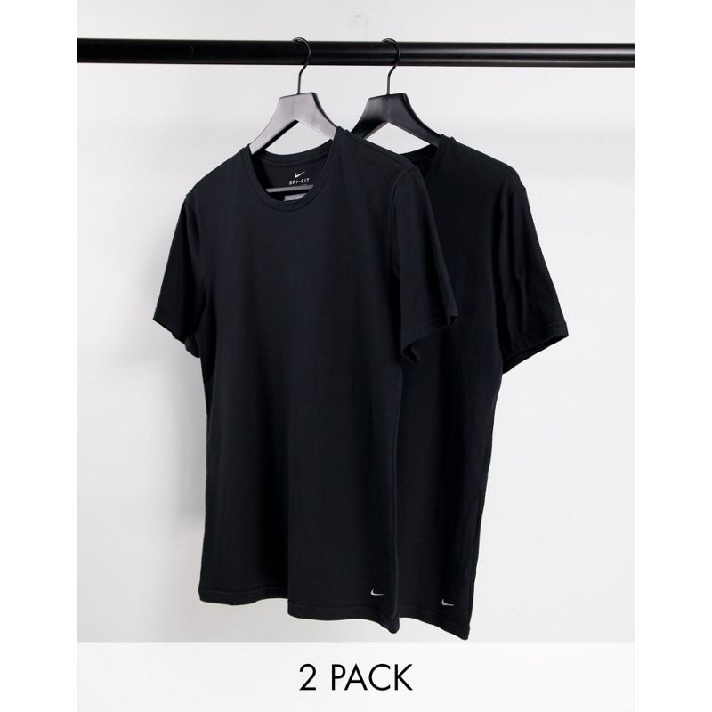 Nike – Baselayer-T-Shirts im 2er-Pack in Schwarz