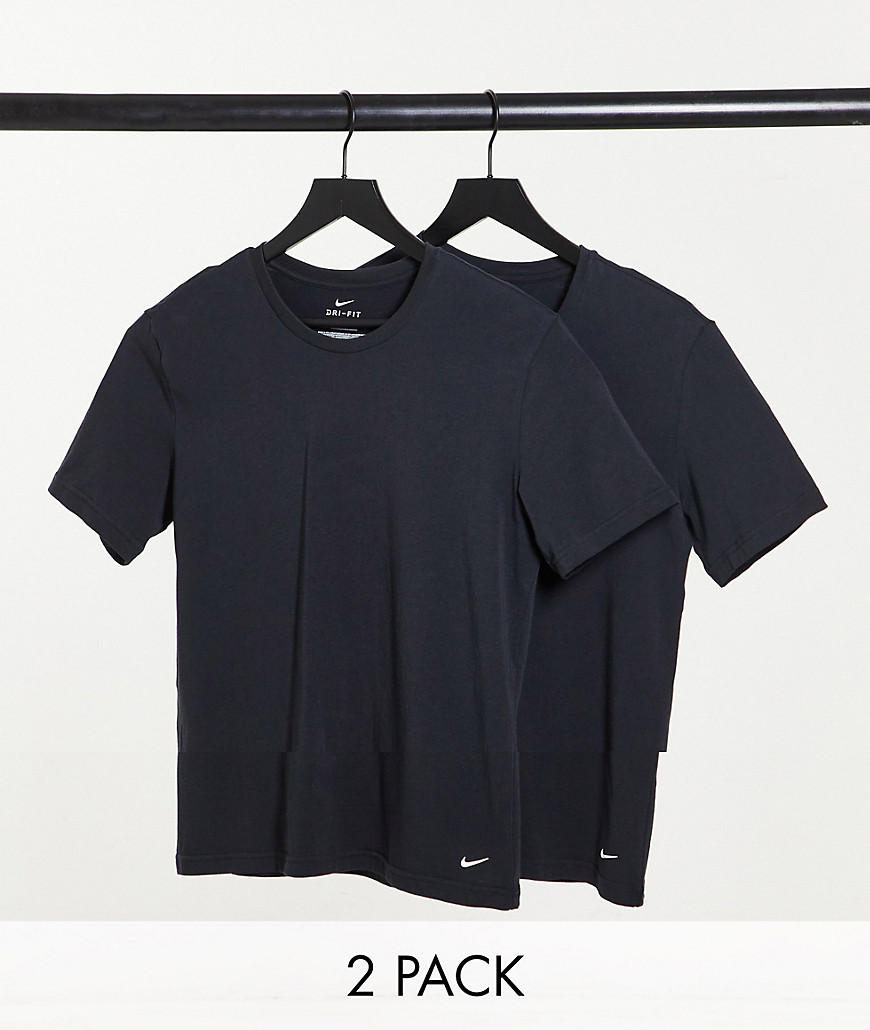 Nike – Baselayer-T-Shirts im 2er-Pack in Schwarz günstig online kaufen