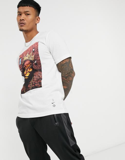 Nike Dri-Fit Brooklyn Nets Biggie Mural T-shirt 'White' CU1642-100