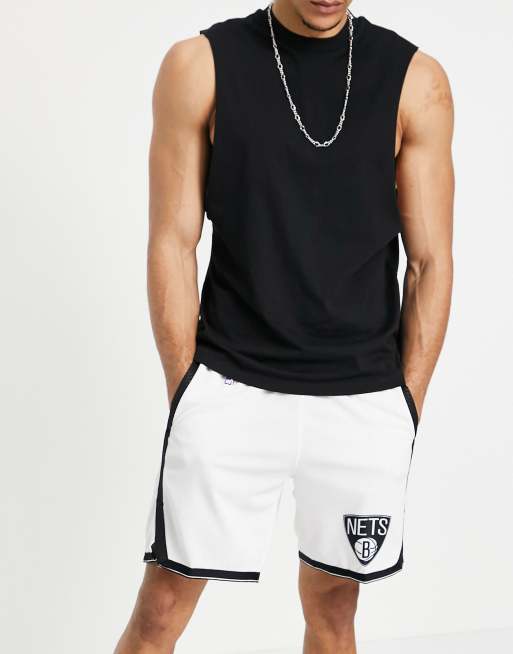 Nike Basketball – Brooklyn Nets NBA Swingman – Białe szorty, 3 z 4
