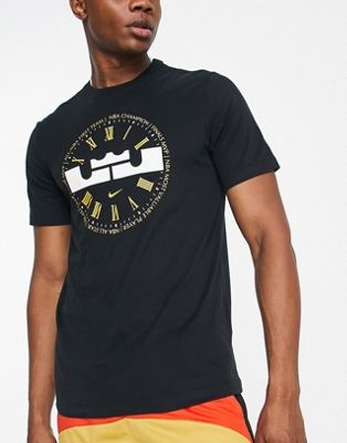 Nike Basketball chest print t-shirt in black