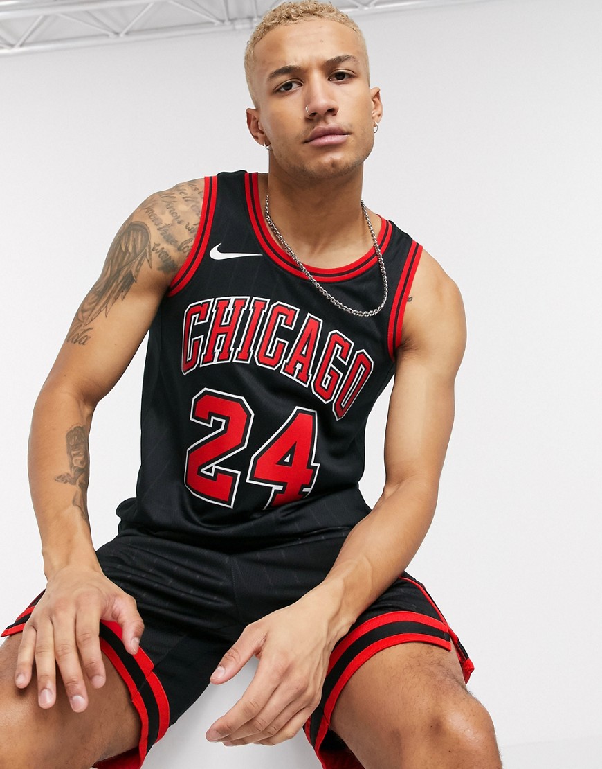 Nike Basketball Chicago Bulls Lauri Markkane' NBA - Canotta con logo nera-Nero