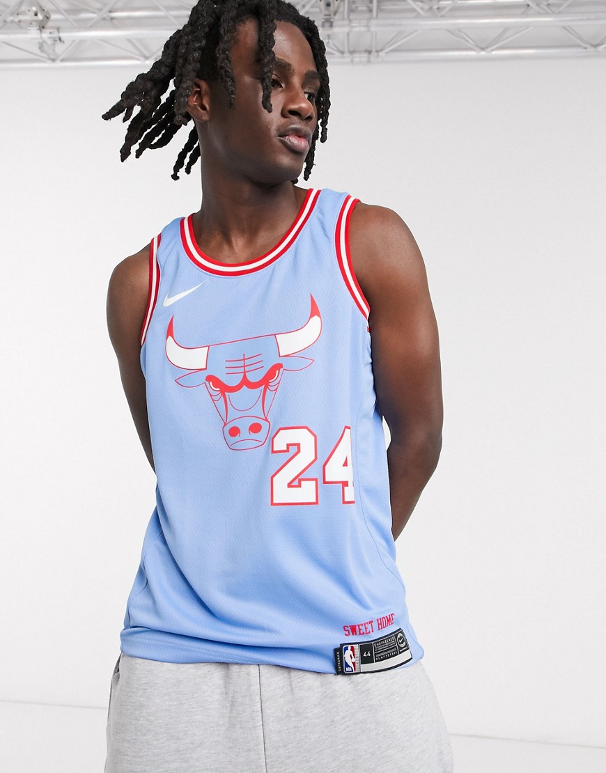 Nike Basketball Chicago Bulls Lauri Markkanen NBA - Canotta con logo blu