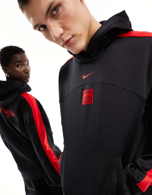 Nike Basketball – Chicago Bulls – NBA-Kapuzenpullover in Schwarz