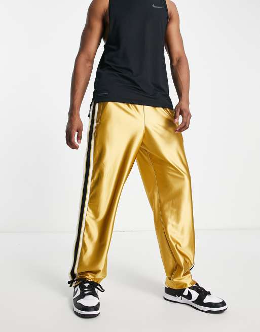 Nike Basketball Circa tear away pants in gold