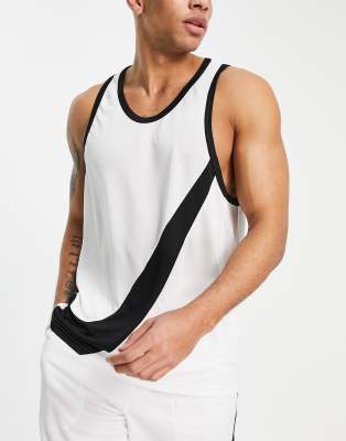 Nike Basketball Crossover Dri-FIT large Swoosh jersey vest in