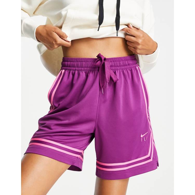 NYU Violets Womens Shorts Large Nike Black Purple Athletic Dri Fit