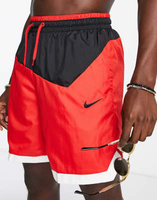 nike basketball shorts red