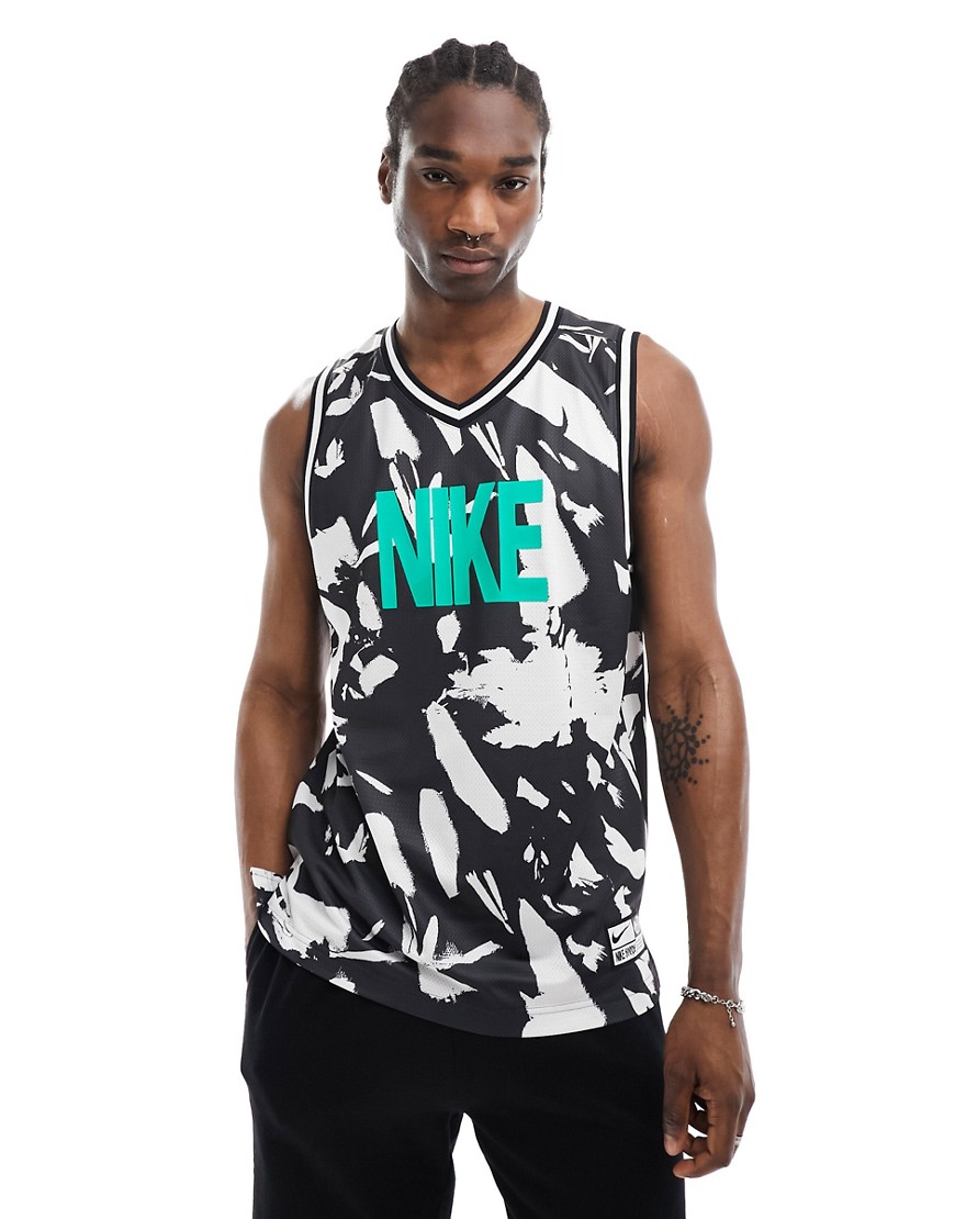 Nike Basketball Dna Dri-fit Unisex Jersey In Black And White