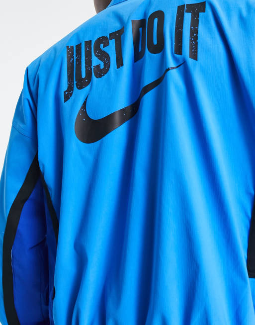 Nike throwback woven jacket blue hot sale