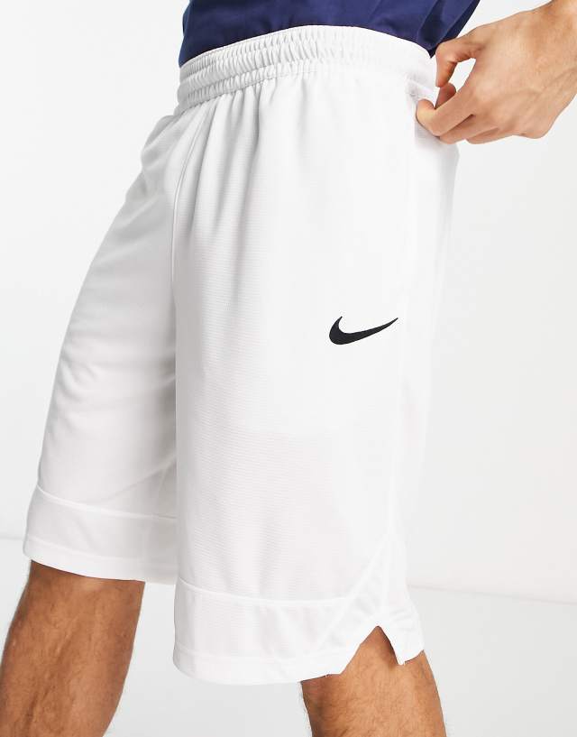 Nike Basketball Dri-FIT 8inch shorts in white