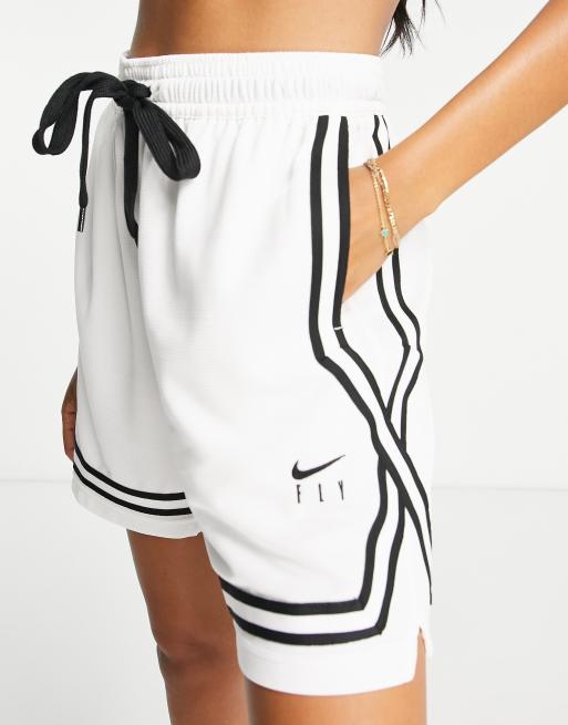 Nike Basketball Dri FIT Crossover shorts in white