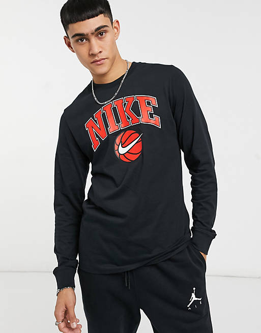 Nike Basketball Dri-Fit HBR long sleeve T-shirt in black | ASOS