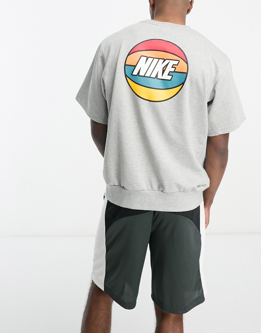 Nike Basketball Dri-FIT ISS sweat t-shirt in gray