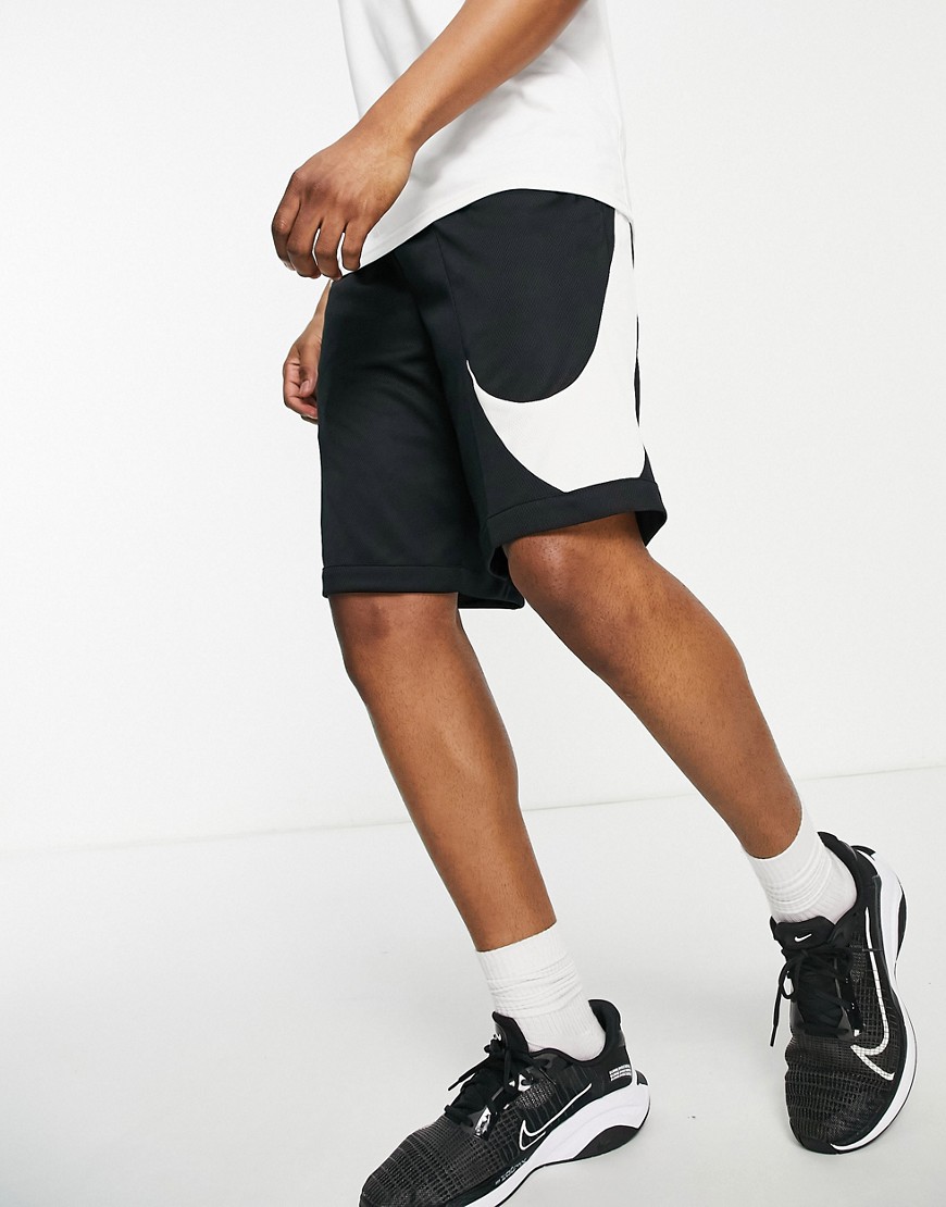 Nike Basketball Dri-fit Large Swoosh Shorts In Black