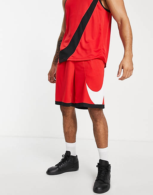 Shorts Nike Basketball Dri-FIT large Swoosh shorts in red 