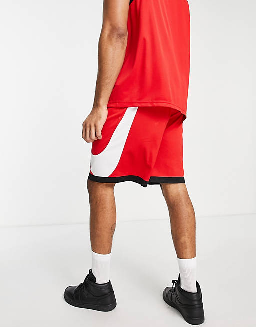 Shorts Nike Basketball Dri-FIT large Swoosh shorts in red 