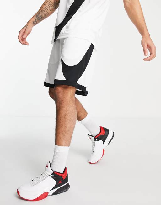 Nike Basketball DriFIT large Swoosh shorts in white ASOS