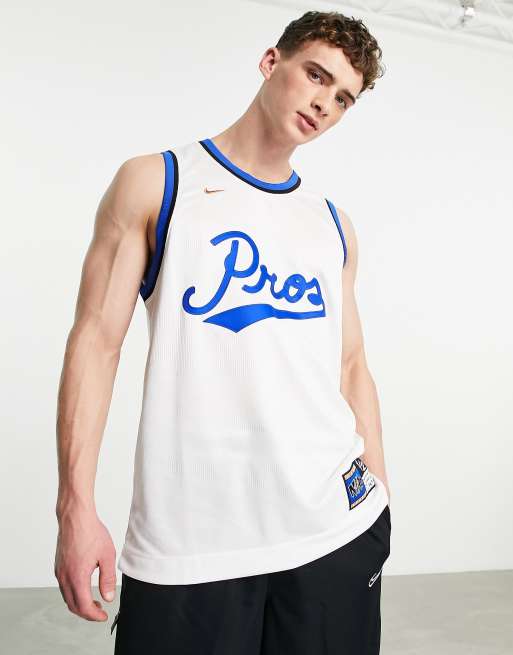 Nike, Shirts, Nike Pros Lil Penny 2 Cent Jersey White And Blue