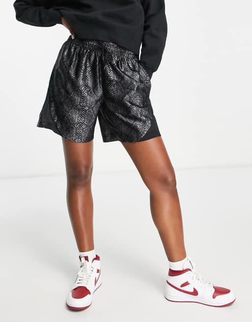 Girls Tennis Shorts Snakeskin Black