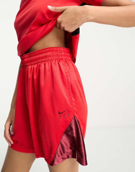 Red nike basketball store shorts