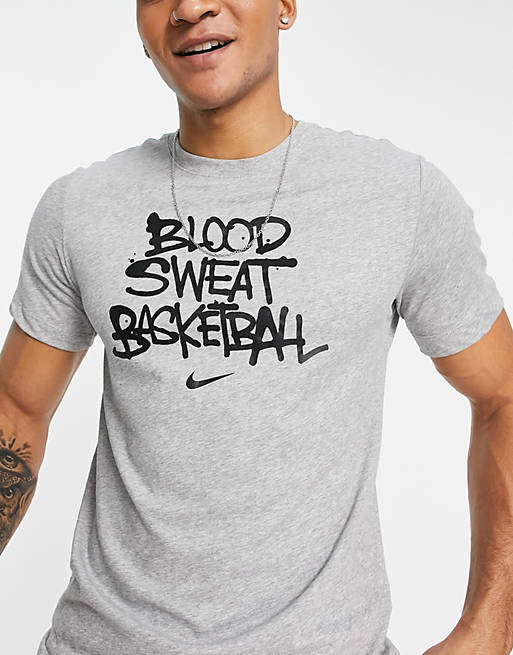 Basketball Dri-FIT t-shirt in gray heather ASOS