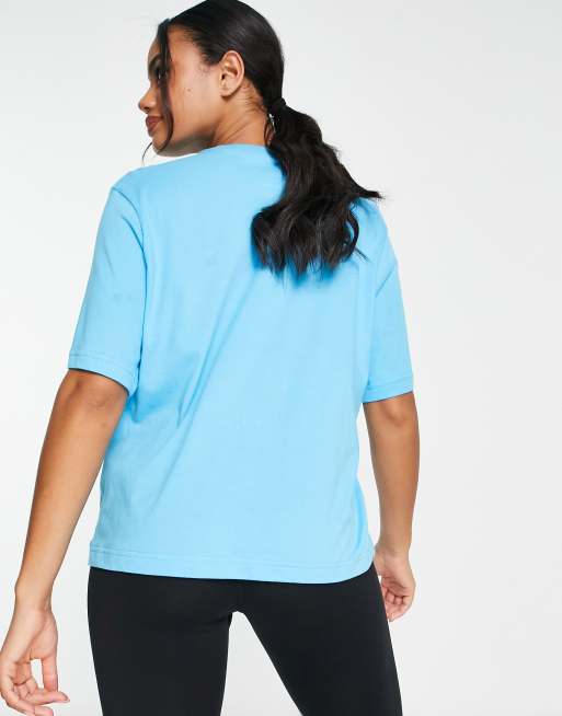 Nike Basketball Dri-FIT Swoosh boxy t-shirt in blue | ASOS