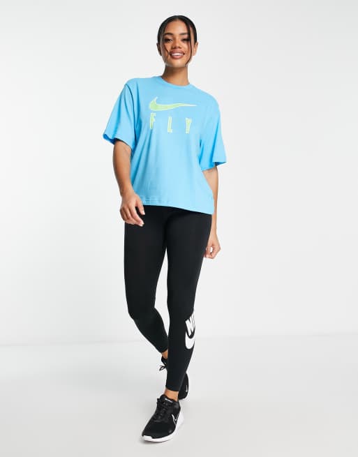 Nike Basketball Dri-FIT Swoosh boxy t-shirt in blue