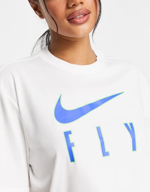 Nike Basketball Dri-FIT Swoosh boxy T-shirt in white