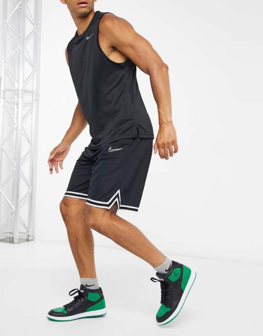 black elite basketball shorts