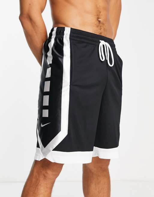 Nike Basketball - Elite Dri-FIT - Sorte shorts med grafik på siden