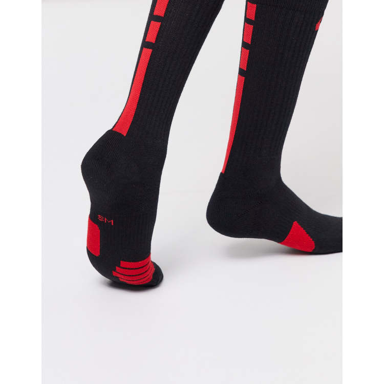 Black and red store nike elite socks