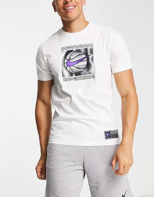 Nike Basketball Energy graphic T shirt in white