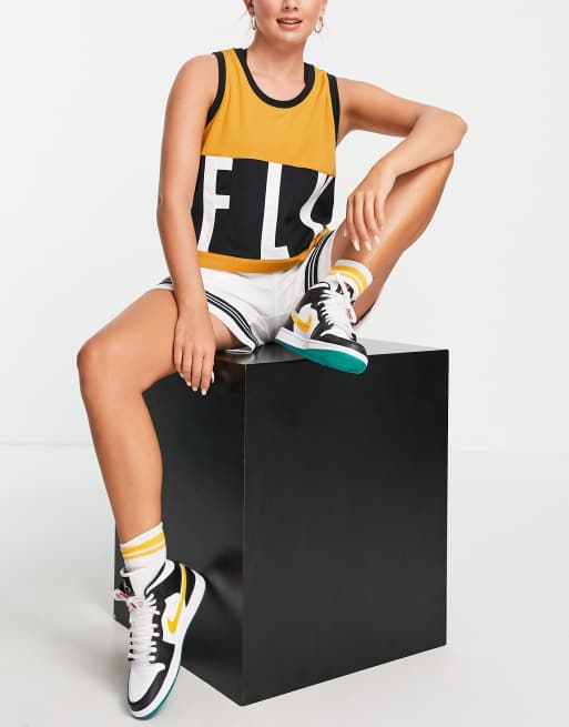 Nike Basketball Fly jersey tank in gold